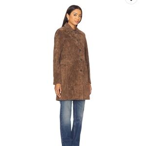 Blank NYC Brown Suede Trench Coat